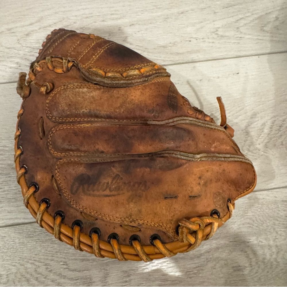 Vintage Rawlings RHT Mike Piazza RCM30 Baseball Catchers Mitt Lite Toe Leather - Picture 4 of 9
